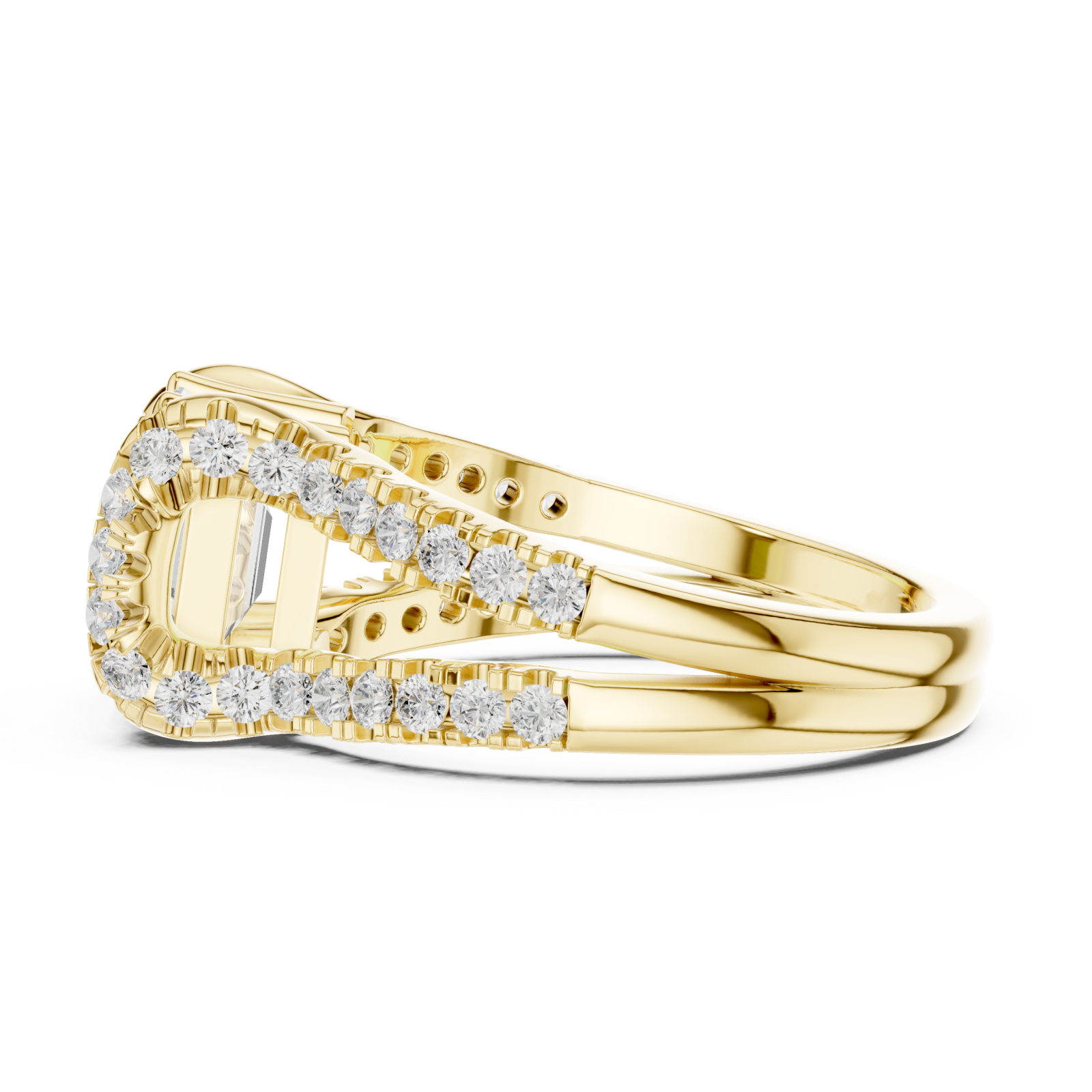 Gold Radiant Gleam Infinity Embrace Designer Ring Side View