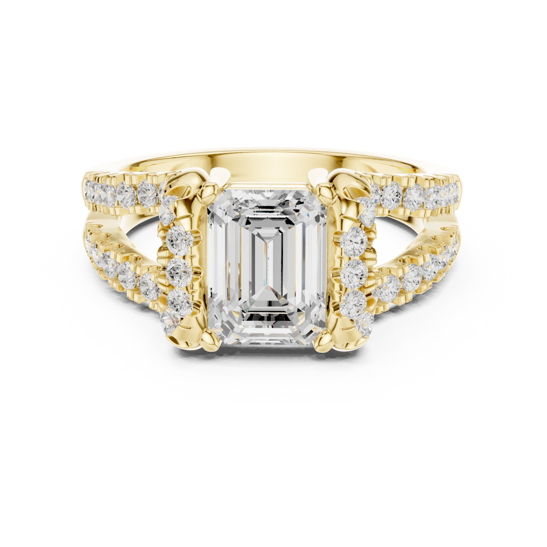 Gold Radiant Gleam Infinity Embrace Designer Ring Right View