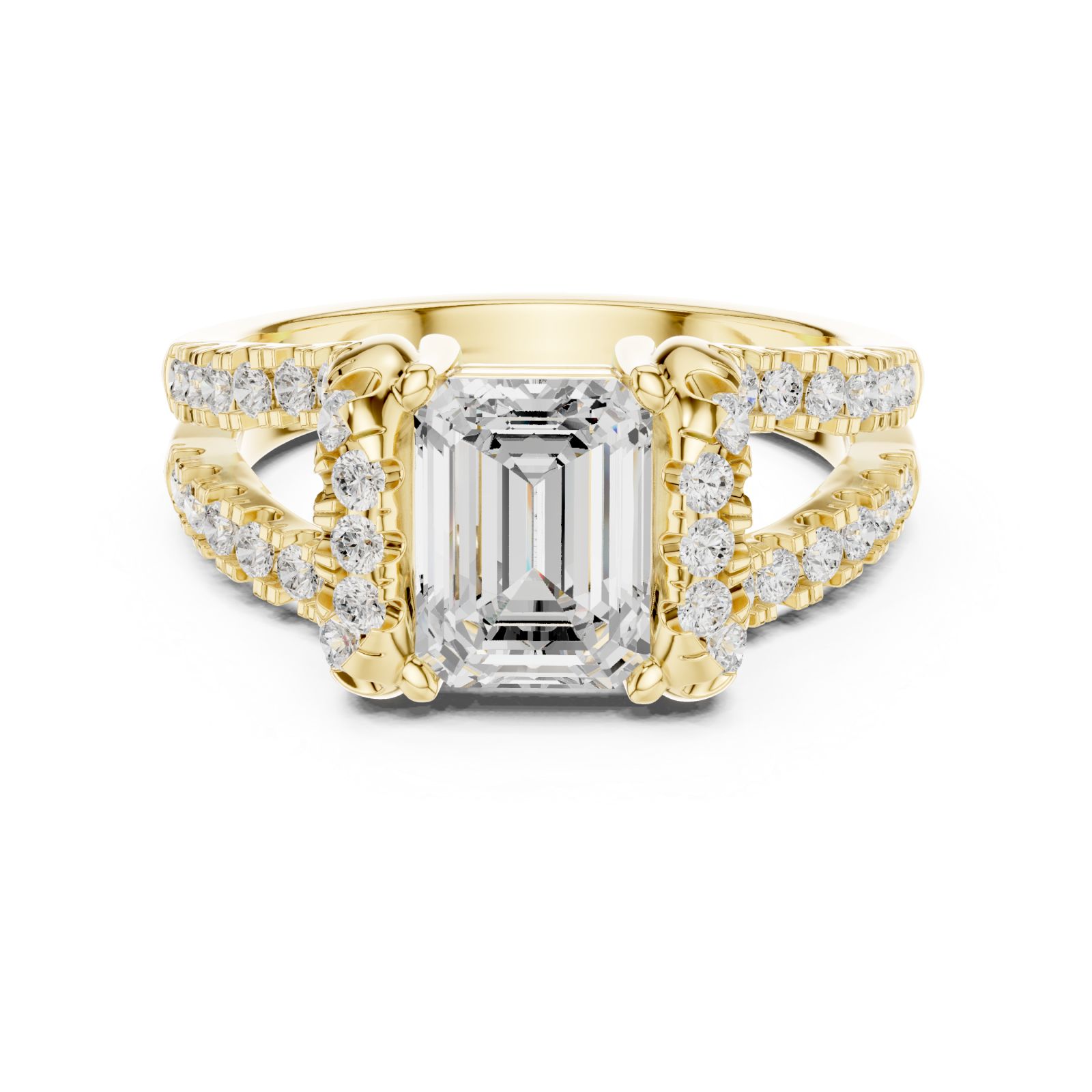  Gold Radiant Gleam Infinity Embrace Designer Ring Front View