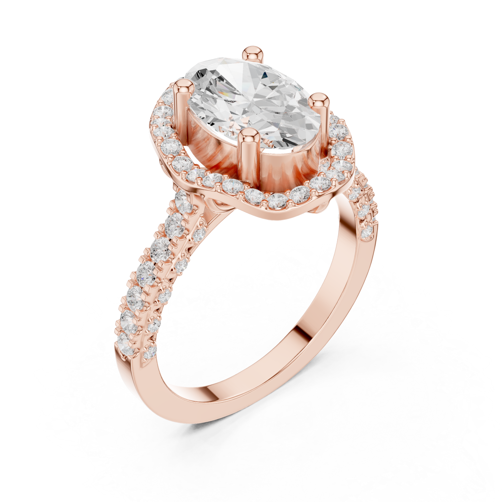 Rose Gold Twilight Promise Regal Statement Ring Right View