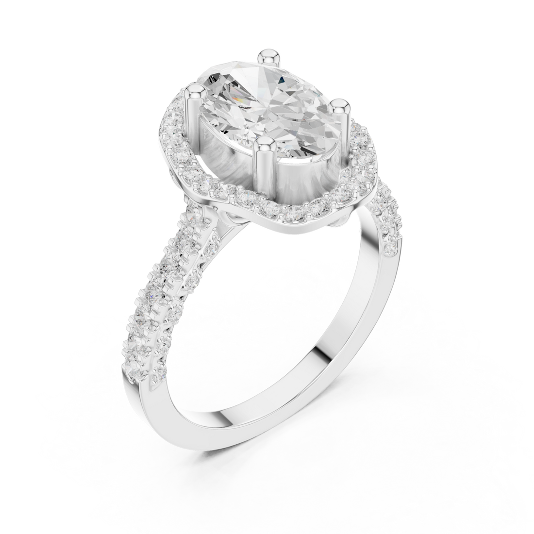  White Gold Twilight Promise Regal Statement Ring Right View