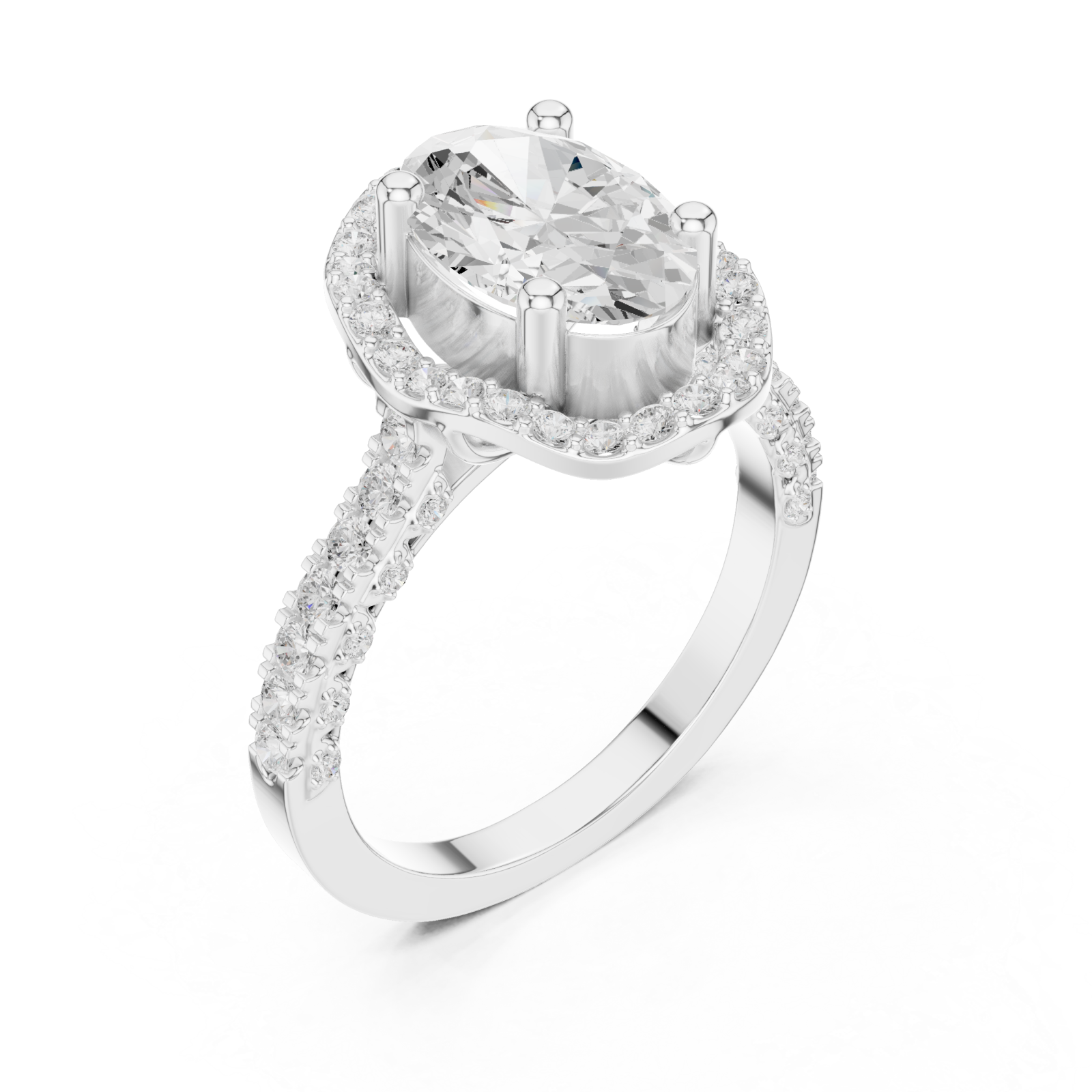  White Gold Twilight Promise Regal Statement Ring Right View