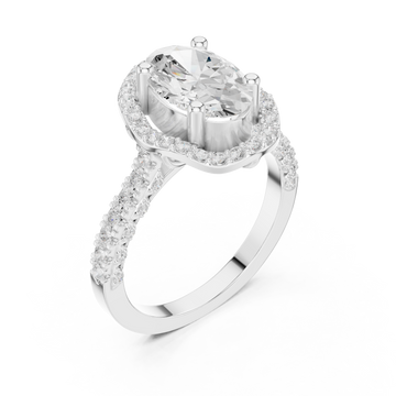  White Gold Twilight Promise Regal Statement Ring Right View