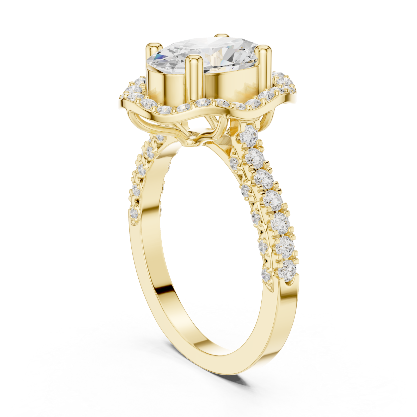  Gold Twilight Promise Regal Statement Ring Left View