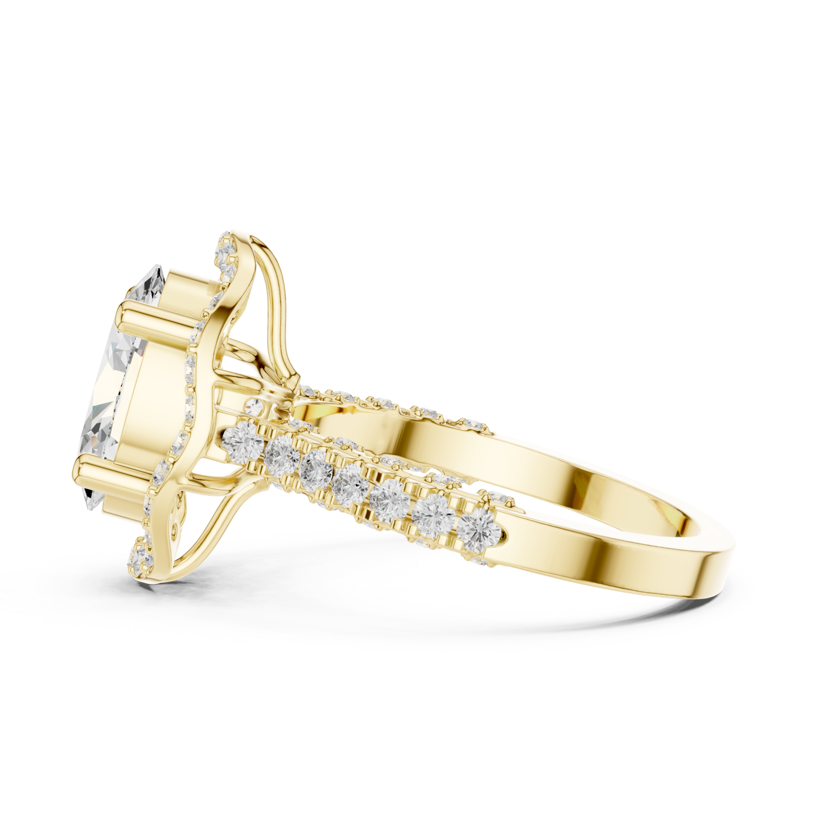  Gold Twilight Promise Regal Statement Ring Side View
