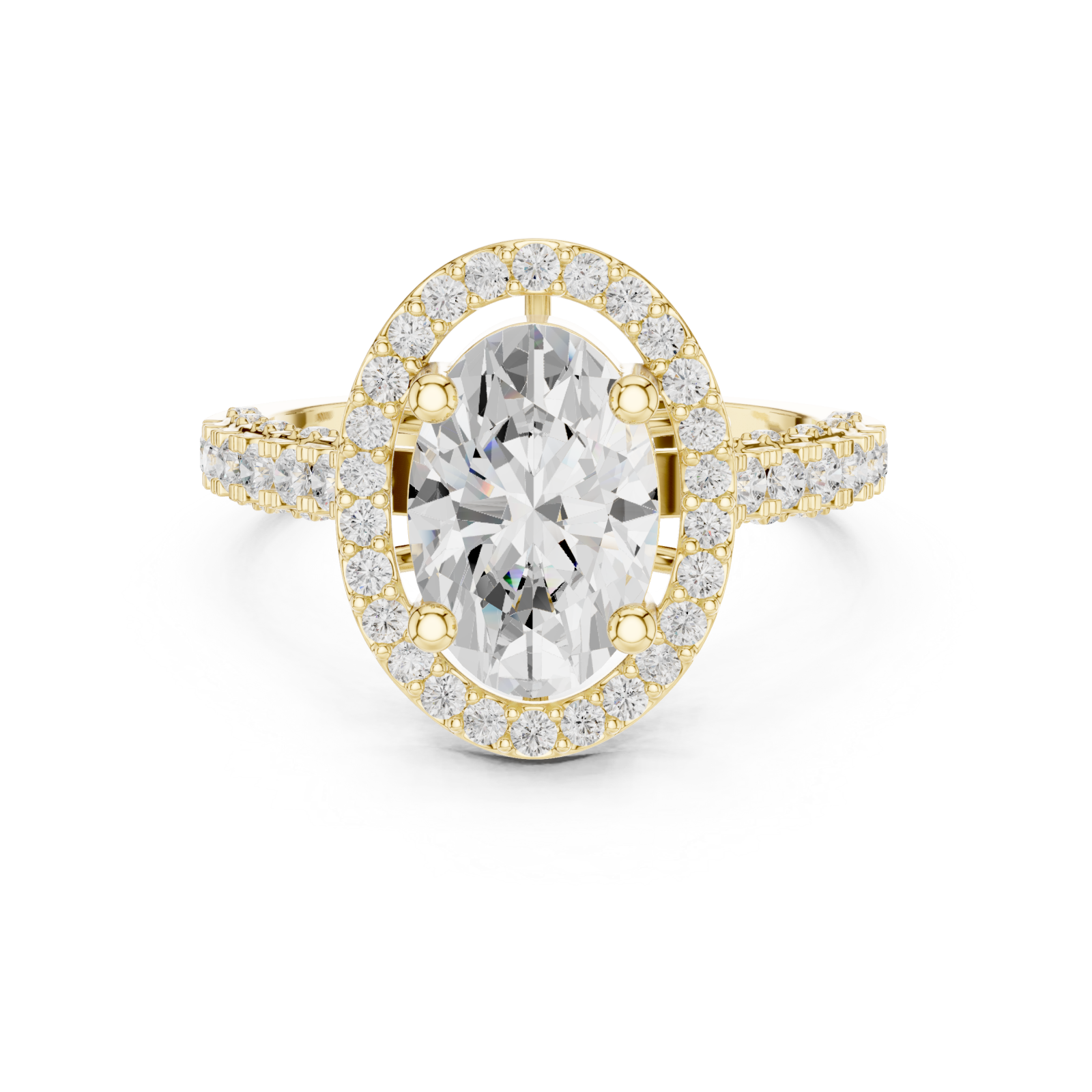  Gold Twilight Promise Regal Statement Ring Front View