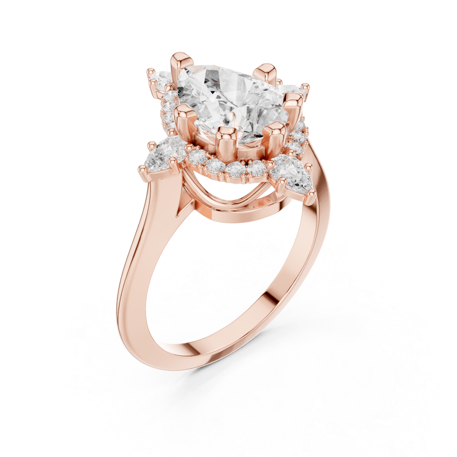  Rose Gold Whispering Radiance Solitaire Ring Right View