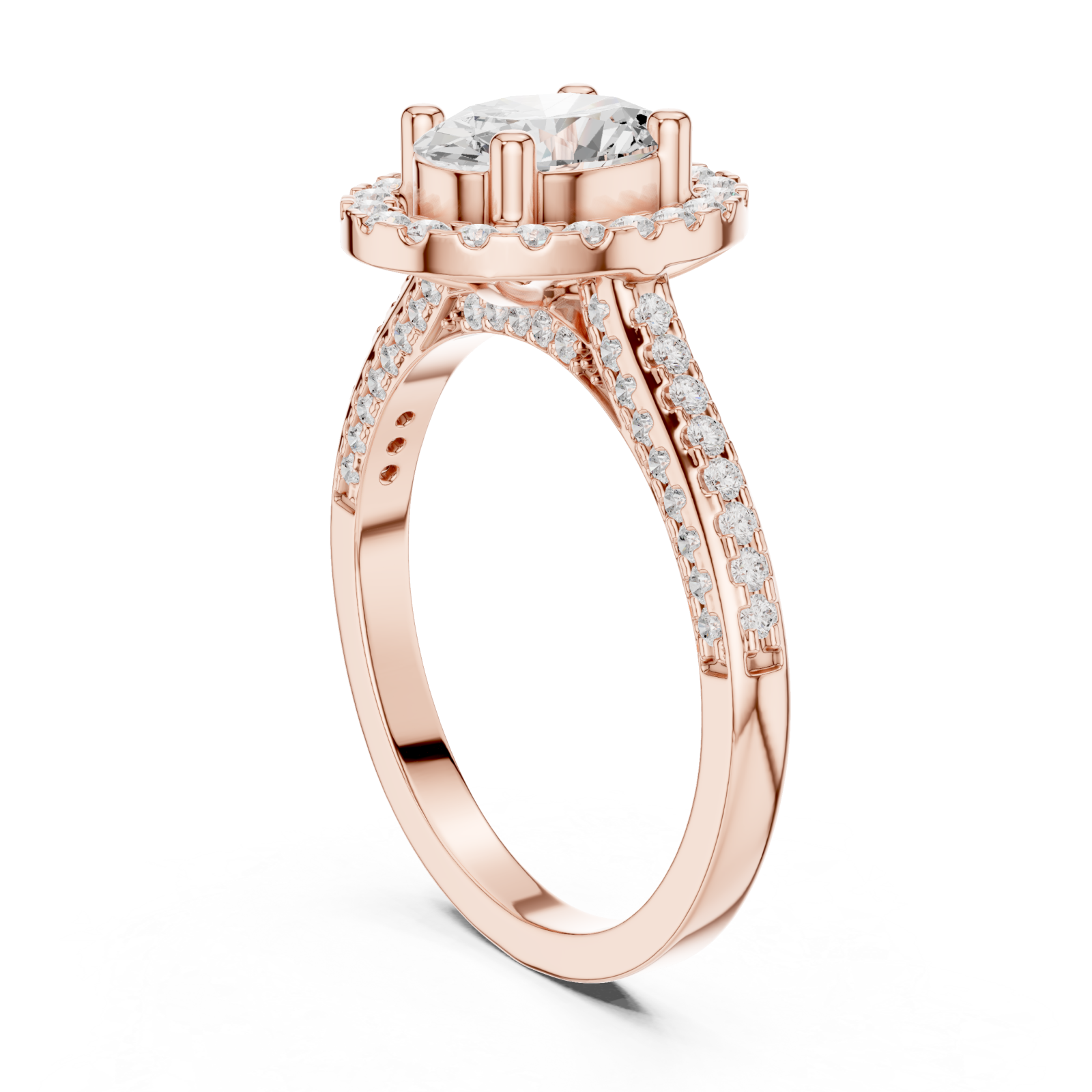  Rose Gold Timeless Regal Aurora Heirloom Ring Left View