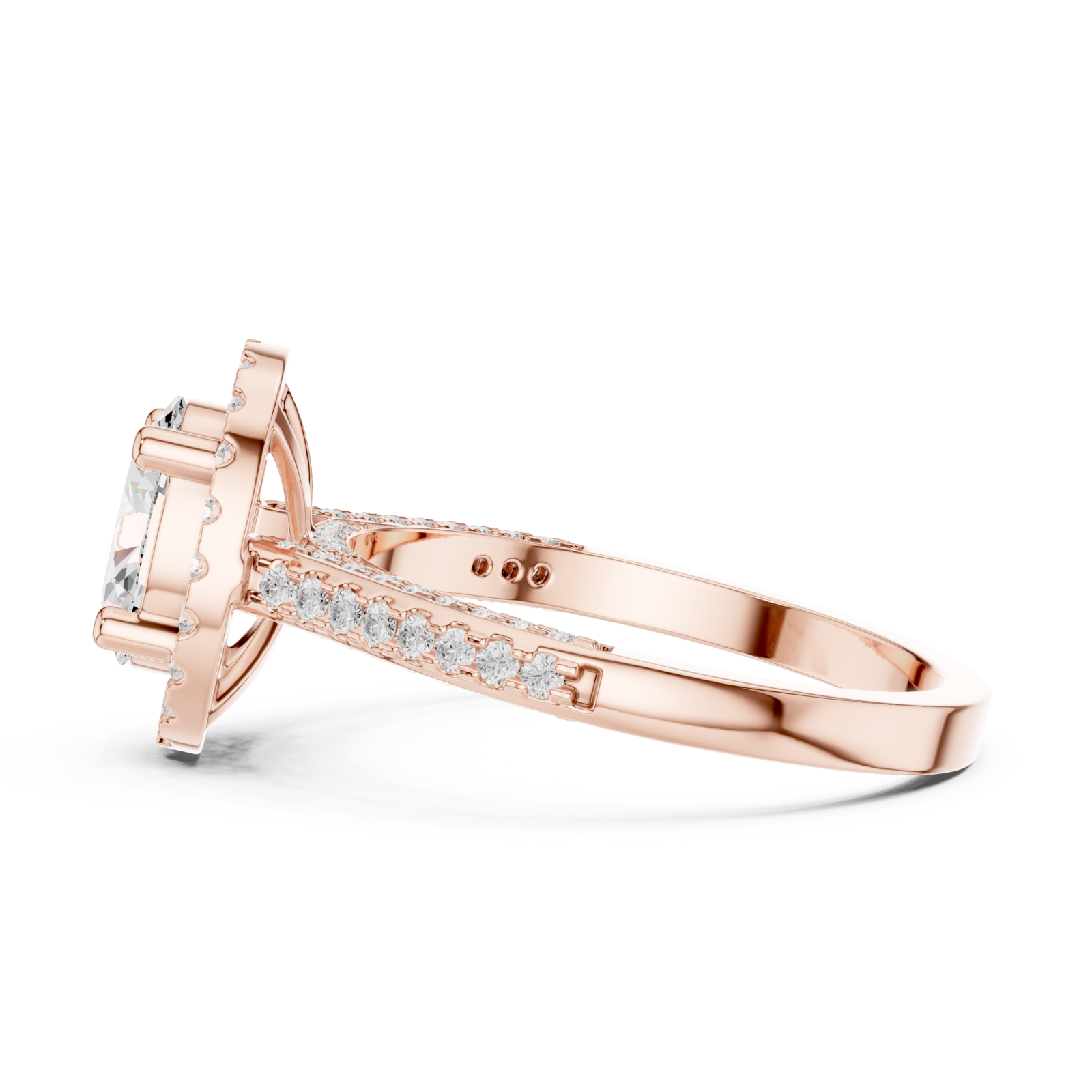  Rose Gold Timeless Regal Aurora Heirloom Ring Side View