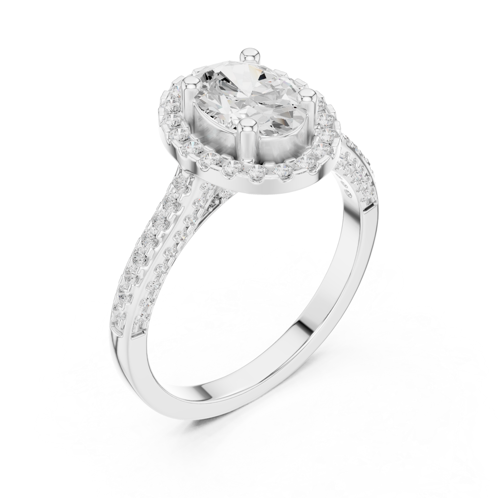  White Gold Timeless Regal Aurora Heirloom Ring Right View