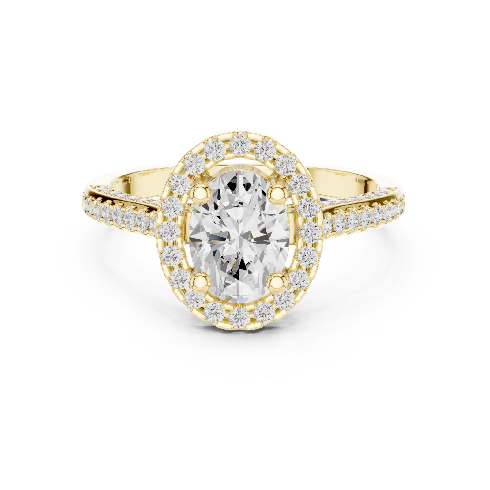  Gold Timeless Regal Aurora Heirloom Ring Front View