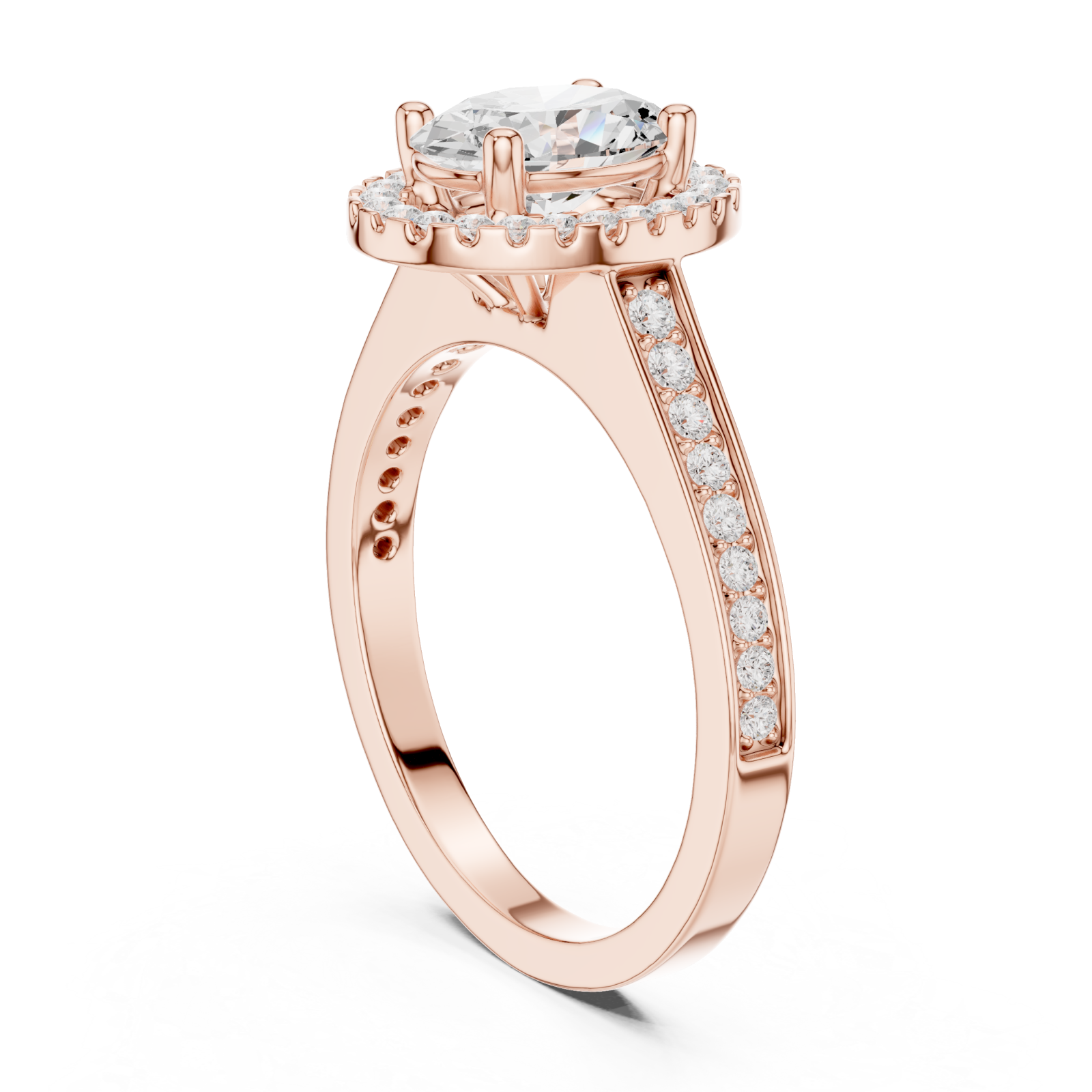  Rose Gold Opulent Harmony Promise Ring Left View