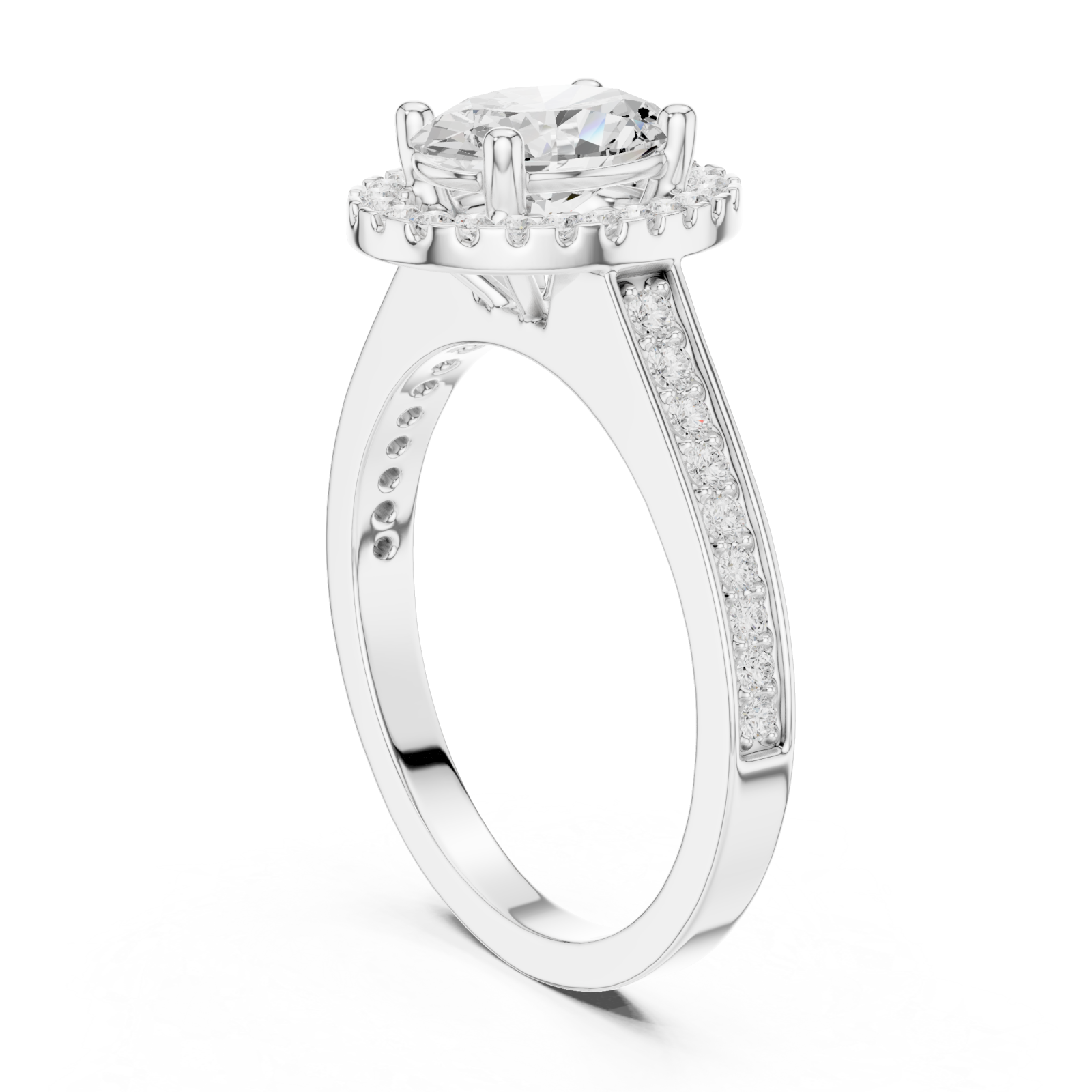  White Gold Opulent Harmony Promise Ring Left View