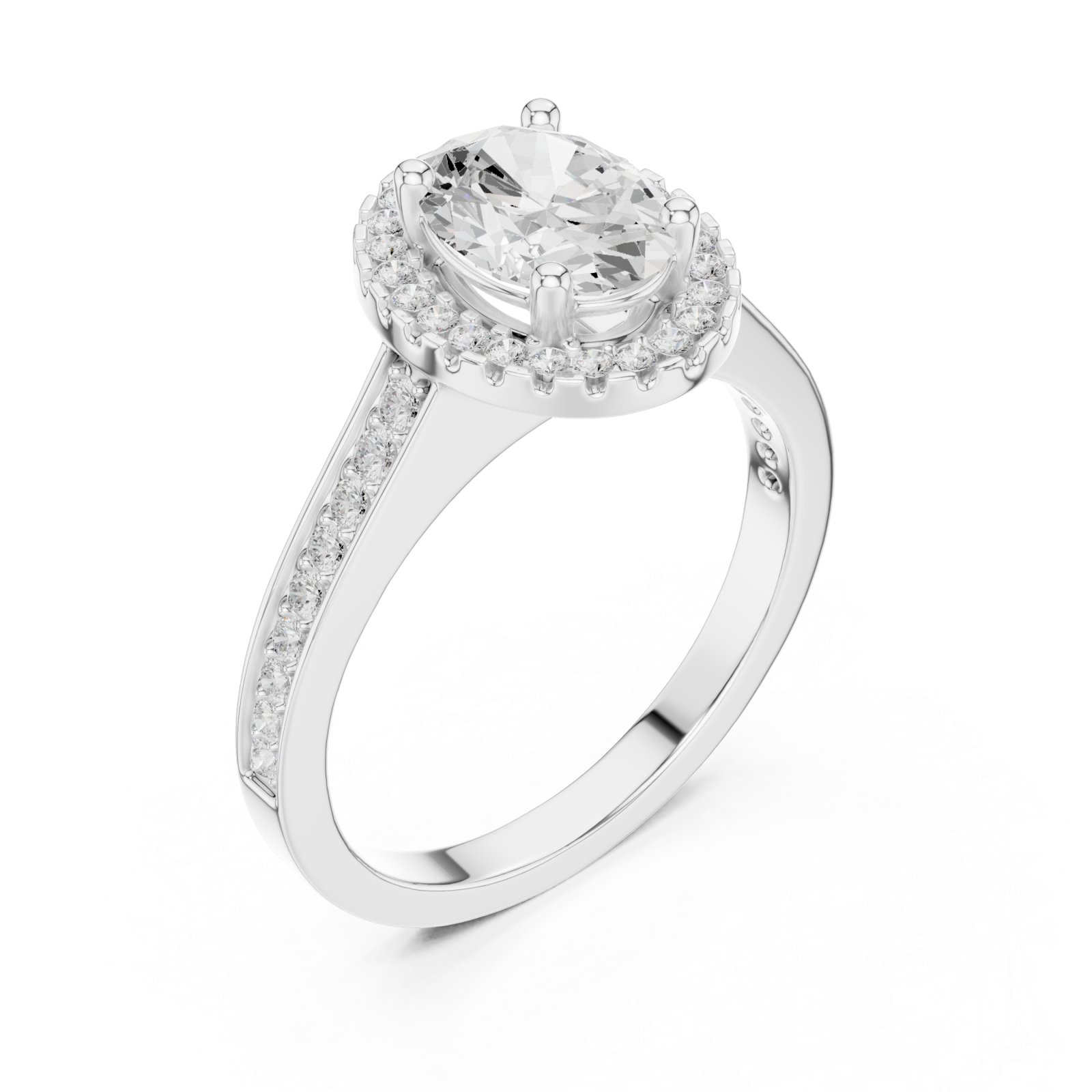  White Gold Opulent Harmony Promise Ring Right View