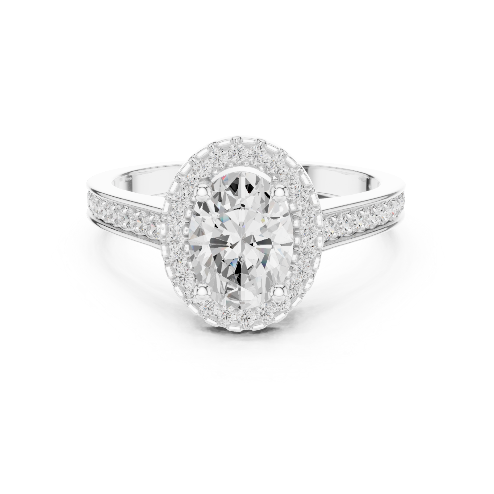  White Gold Opulent Harmony Promise Ring Front View