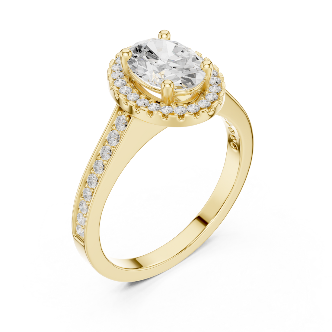 Gold Opulent Harmony Promise Ring Right View