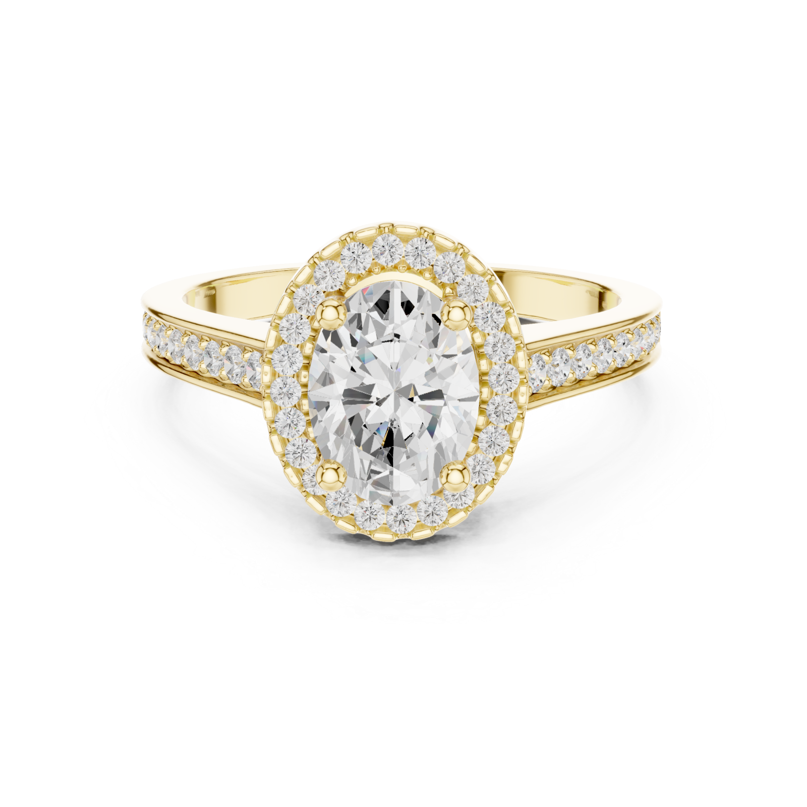  Gold Opulent Harmony Promise Ring Front View