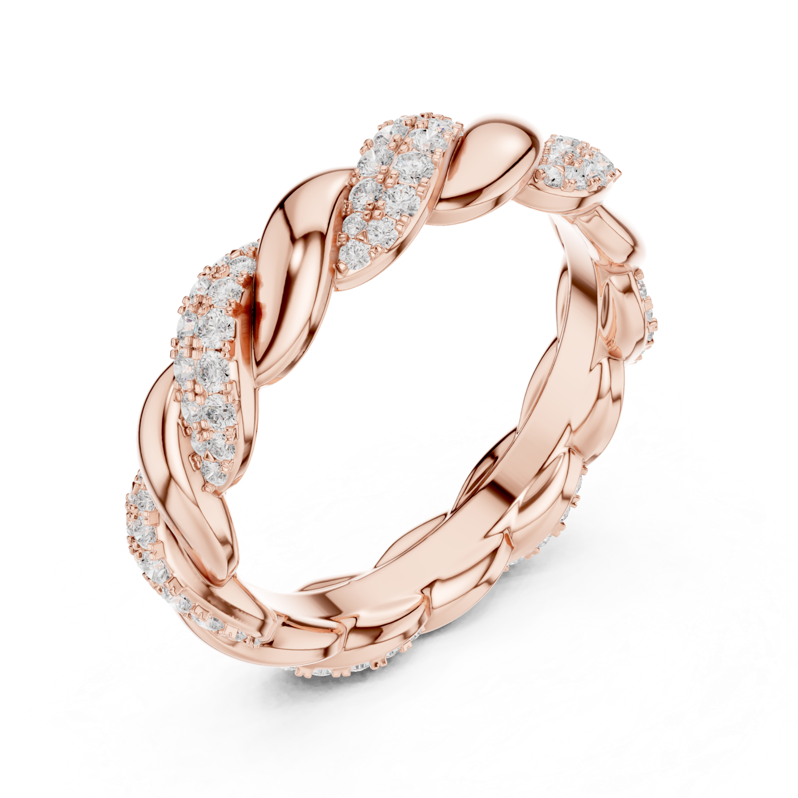  Rose Gold Serene Luxe Spiral Band Right View