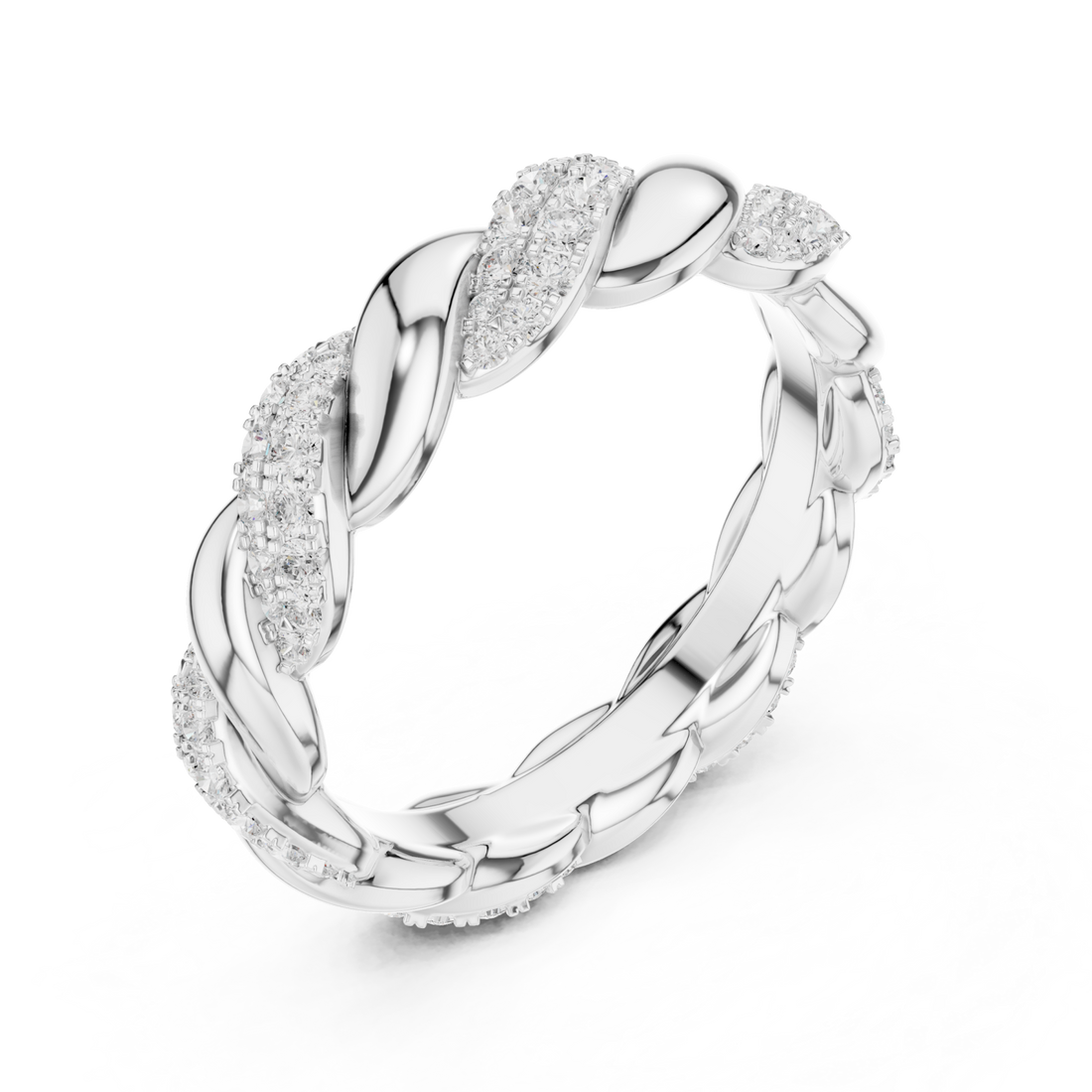  White Gold Serene Luxe Spiral Band Right View