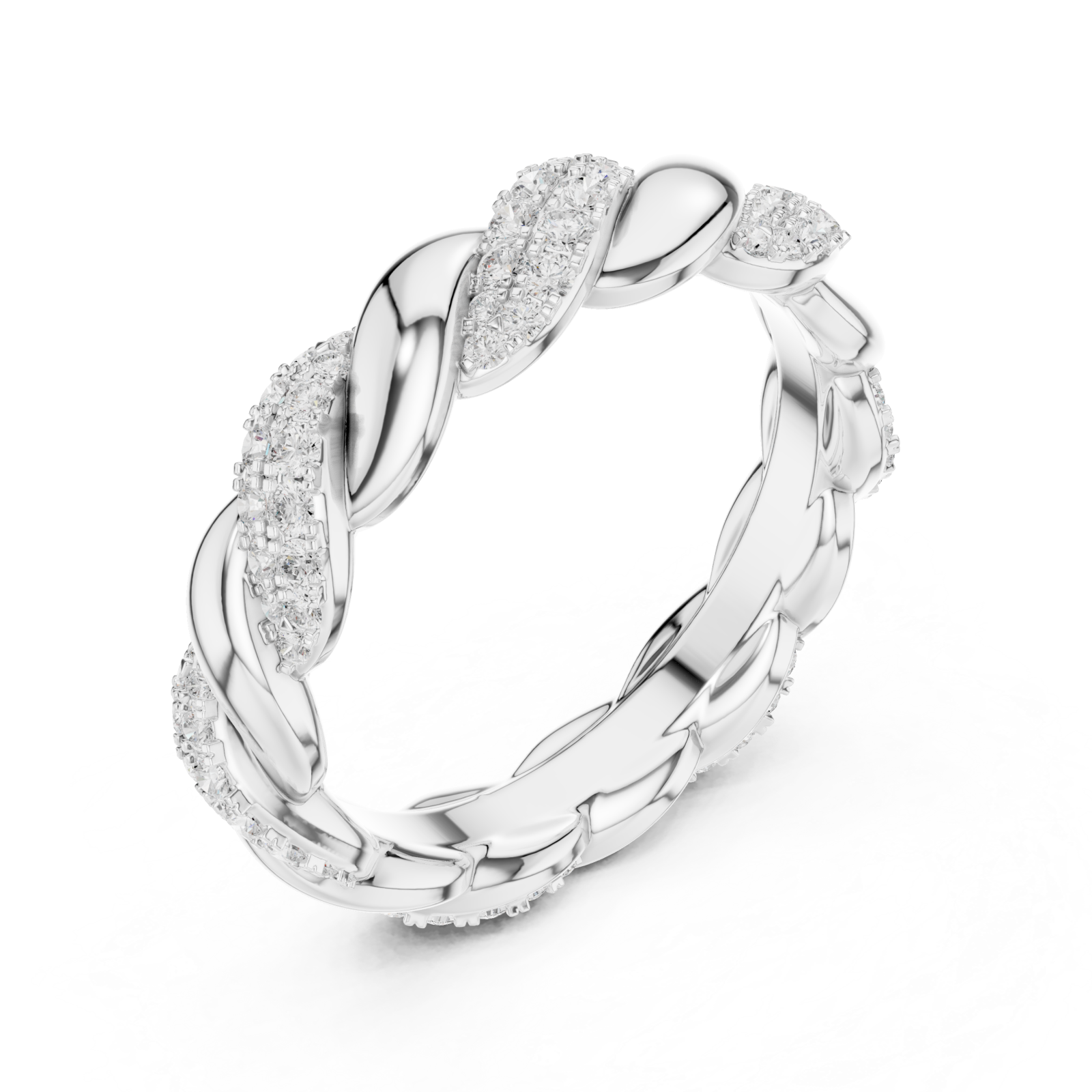  White Gold Serene Luxe Spiral Band Right View
