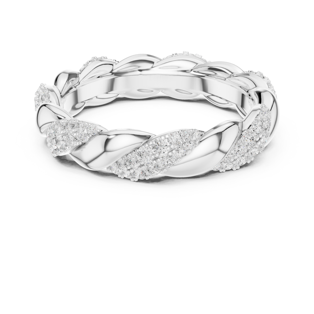  White Gold Serene Luxe Spiral Band Right View