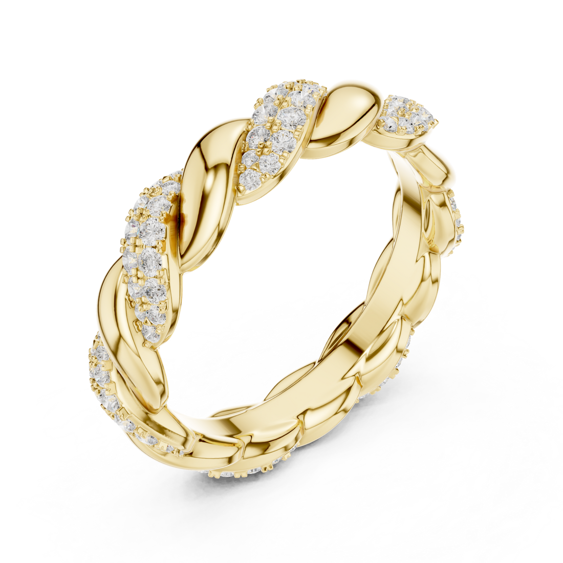 Gold Serene Luxe Spiral Band Right View