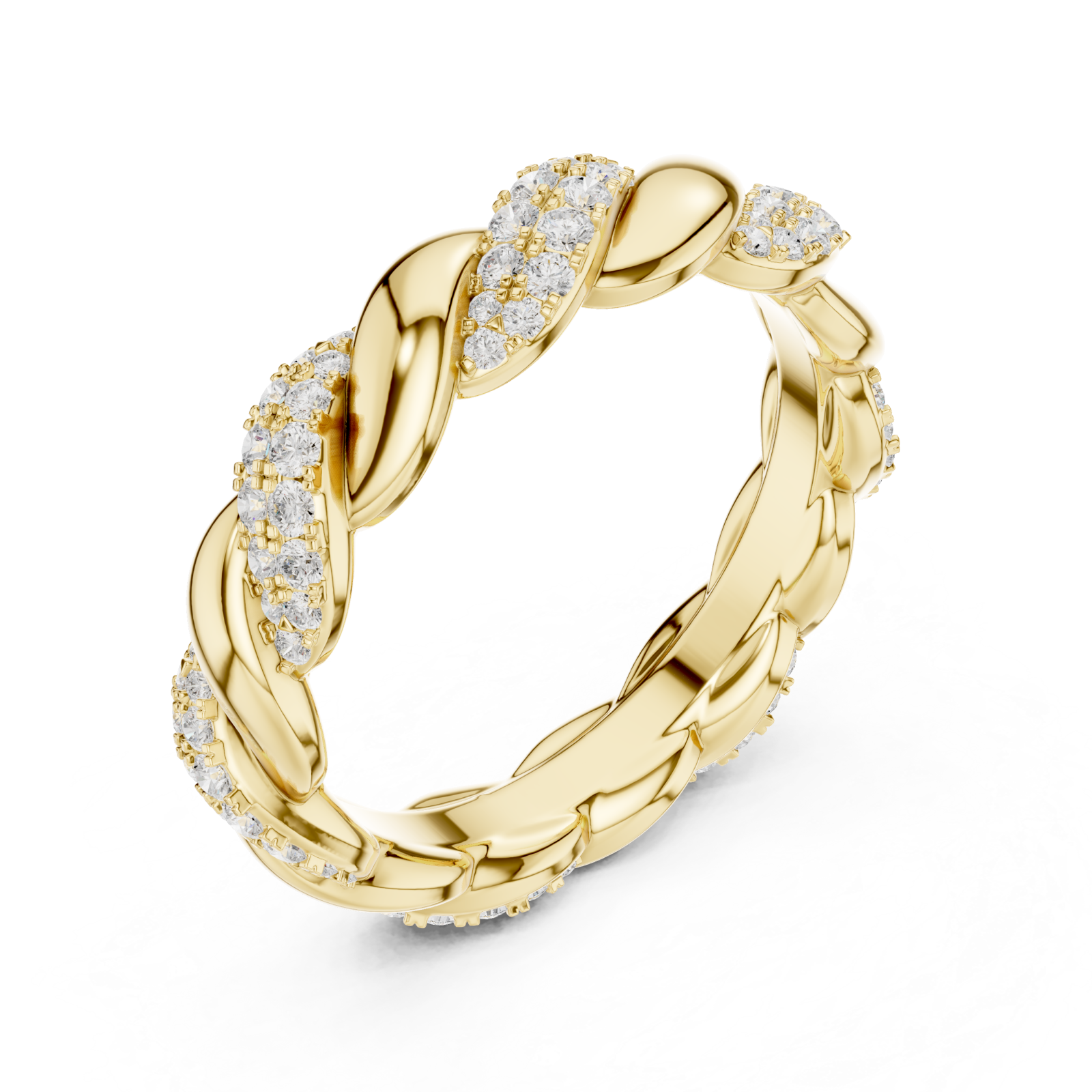 Gold Serene Luxe Spiral Band Right View