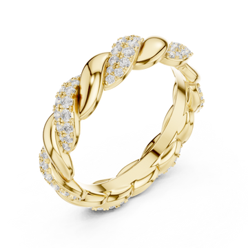 Gold Serene Luxe Spiral Band Right View
