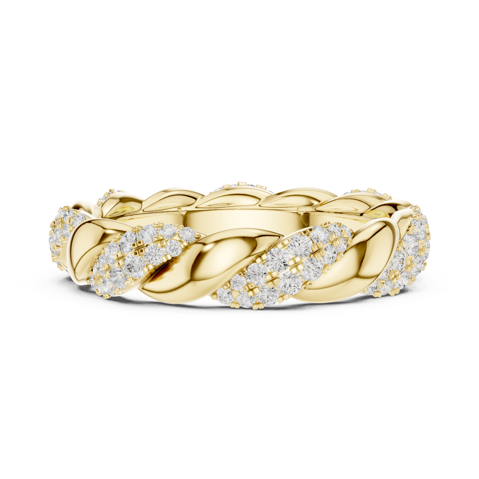  Gold Serene Luxe Spiral Band Side View