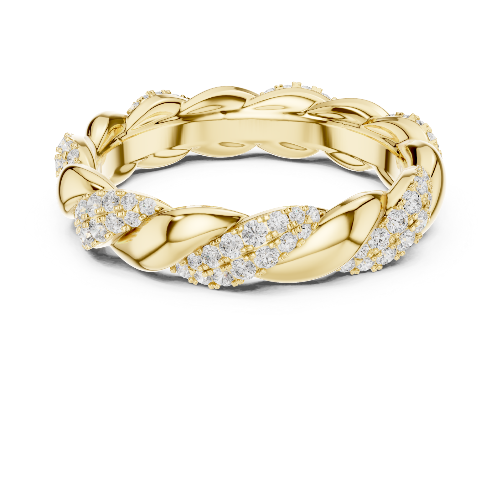  Gold Serene Luxe Spiral Band Front View