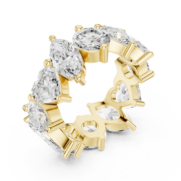 Gold Ethereal Multi-Shape Embrace Band Ring Right View