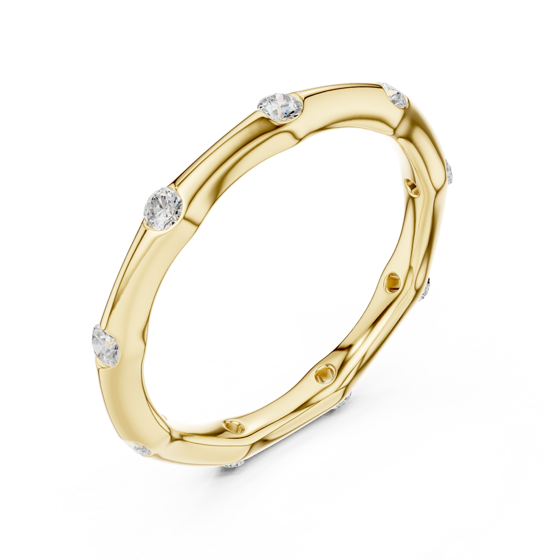 Gold Celestial Tranquility Band Ring Right View