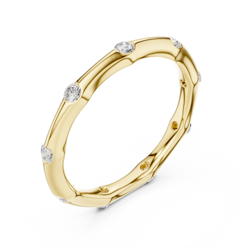 Gold Celestial Tranquility Band Ring Right View