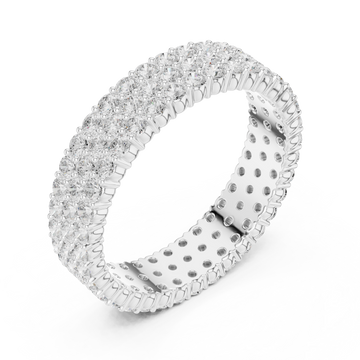  White Gold Radiant Mosaic Eternity Statement Ring Right View