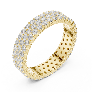 Gold Radiant Mosaic Eternity Statement Ring Right View