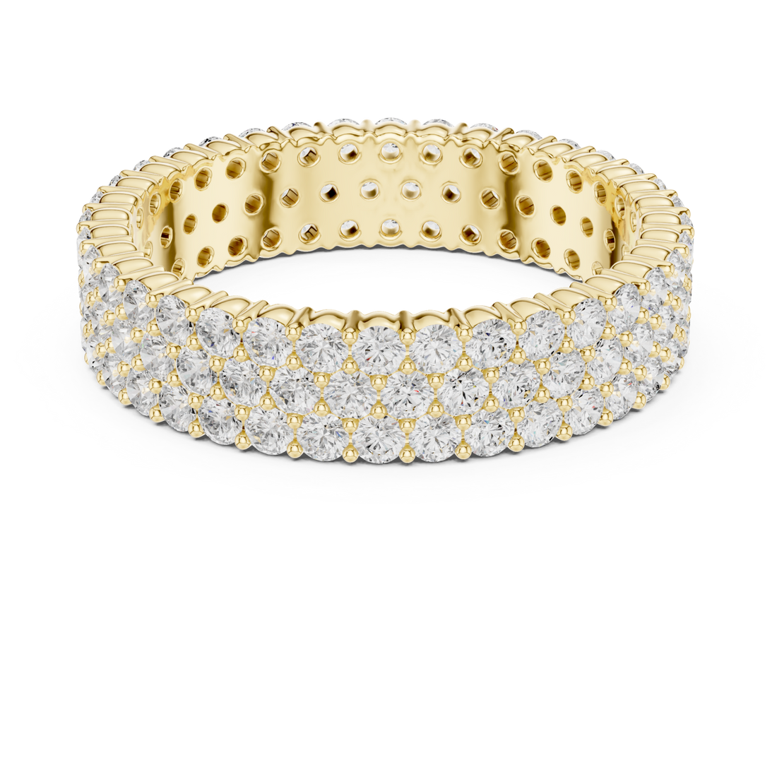 Gold Radiant Mosaic Eternity Statement Ring Right View