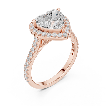  Rose Gold Cherished Promise Heart Ring Right View