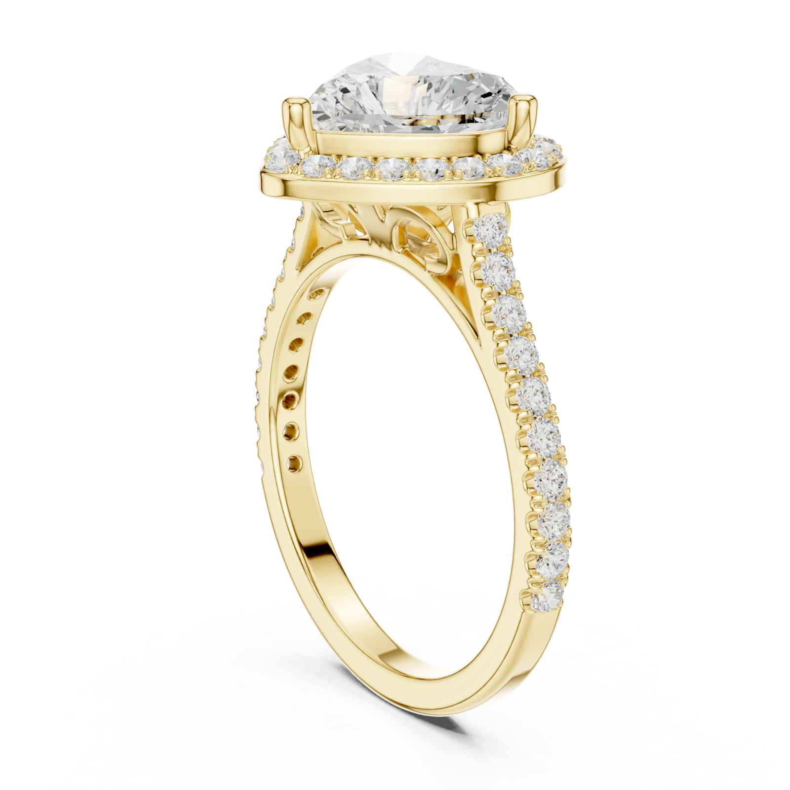  Gold Cherished Promise Heart Ring Left View