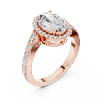  Rose Gold Grand Embrace Pavé Statement Band Ring Right View