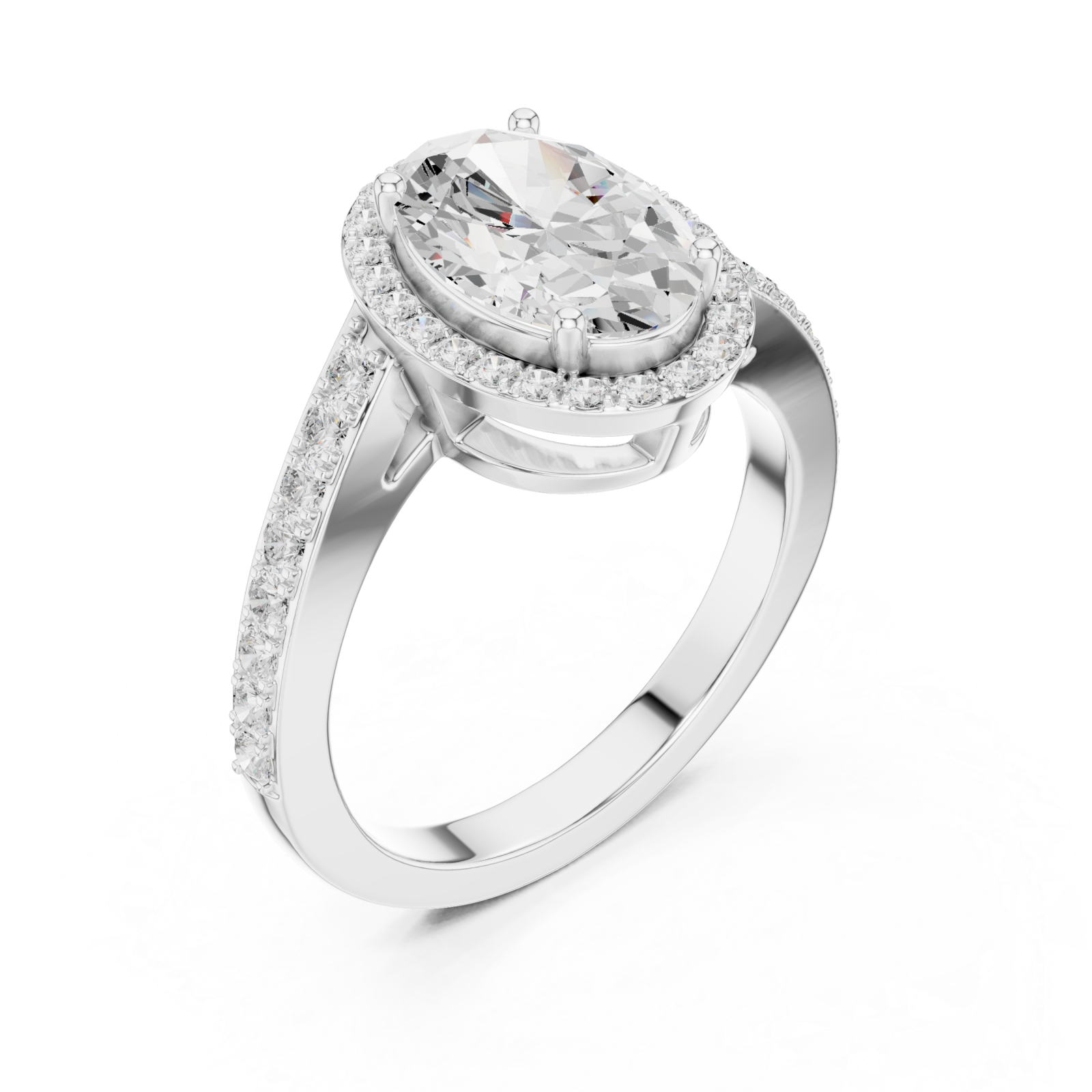  White Gold Grand Embrace Pavé Statement Band Ring Right View