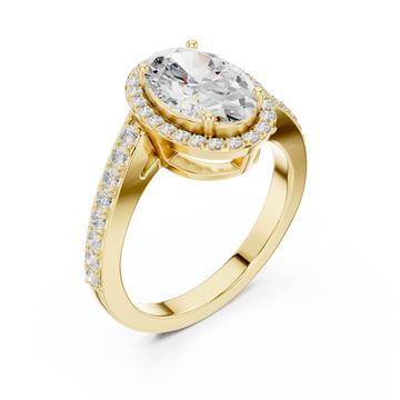 Gold Grand Embrace Pavé Statement Band Ring Right View