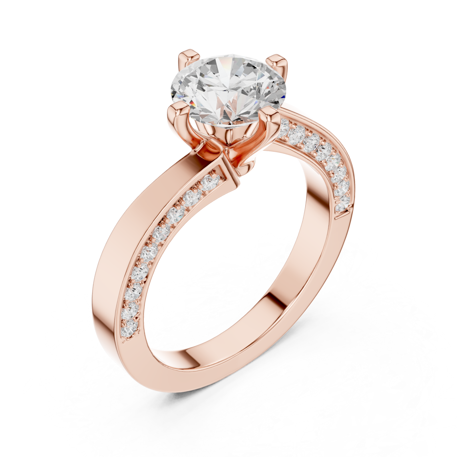  Rose Gold Eternal Glow Classic Band Ring Right View