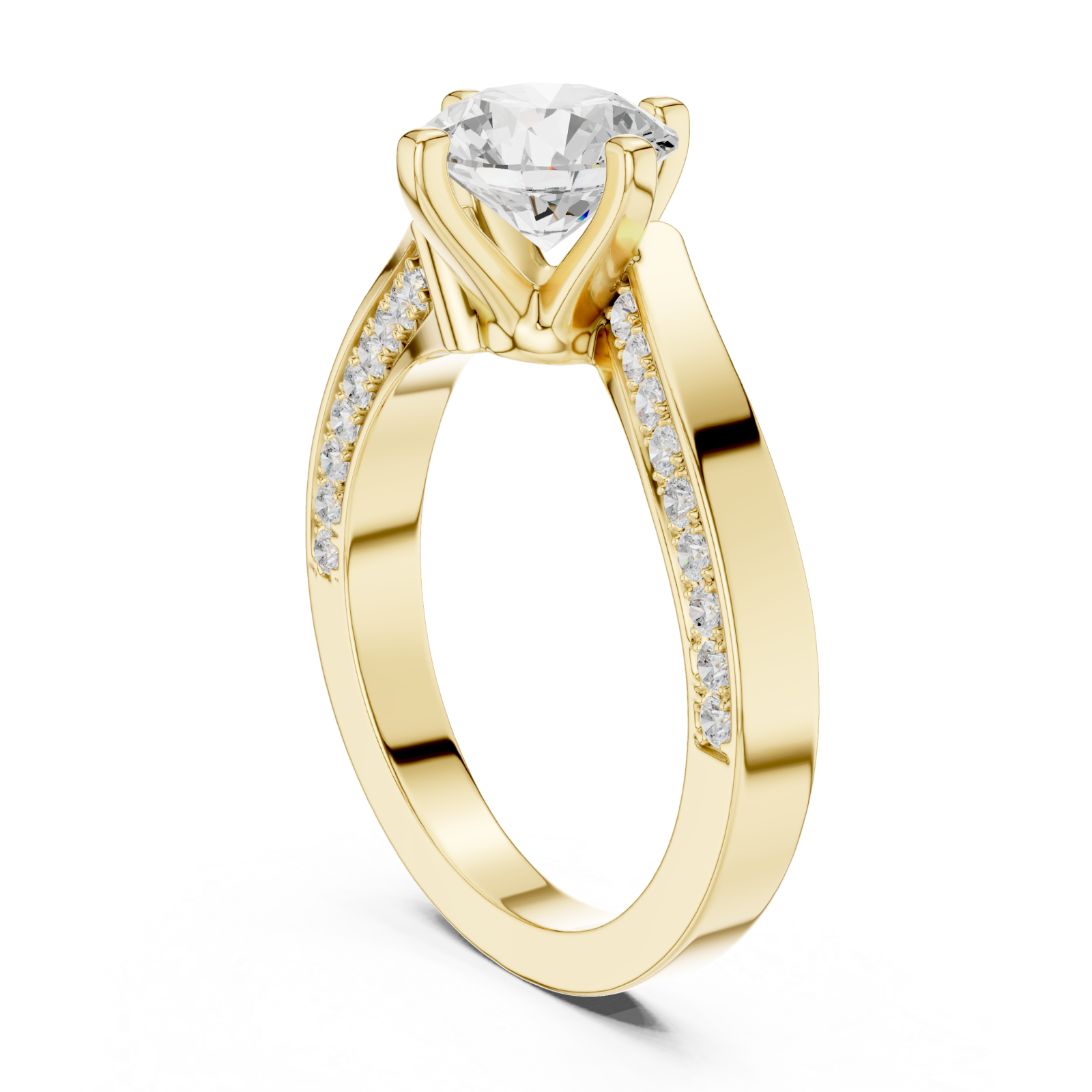  Gold Eternal Glow Classic Band Ring Left View
