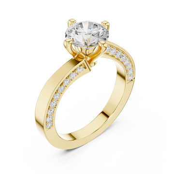 Gold Eternal Glow Classic Band Ring Right View