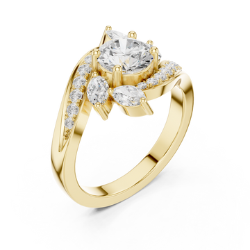 Gold Celestial Whisper Shimmer Embrace Ring Right View