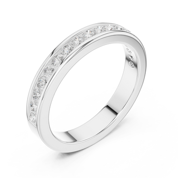  White Gold Celestial Graceful Channel Set Band Right View