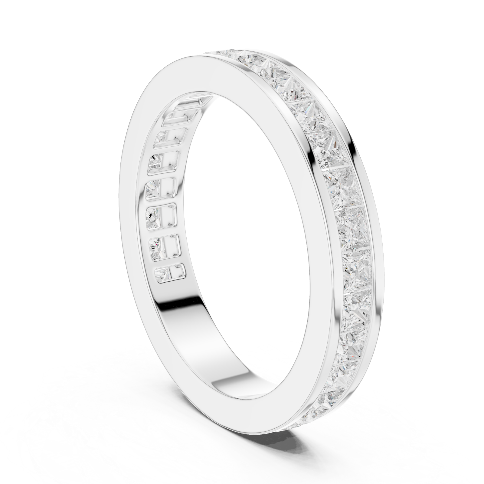  White Gold Radiant Promise Eternity Band Ring Left View