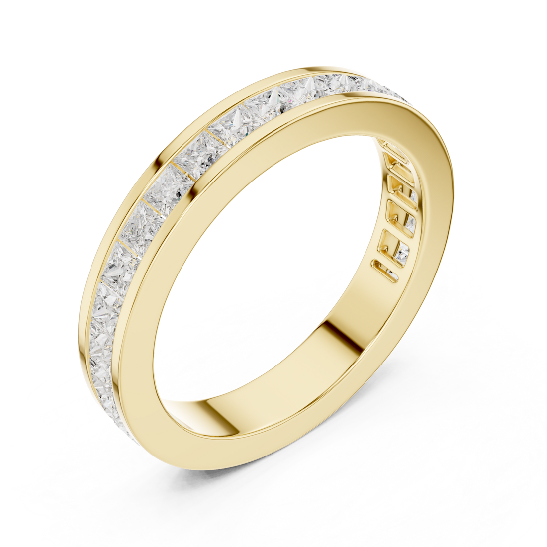 Gold Radiant Promise Eternity Band Ring Right View