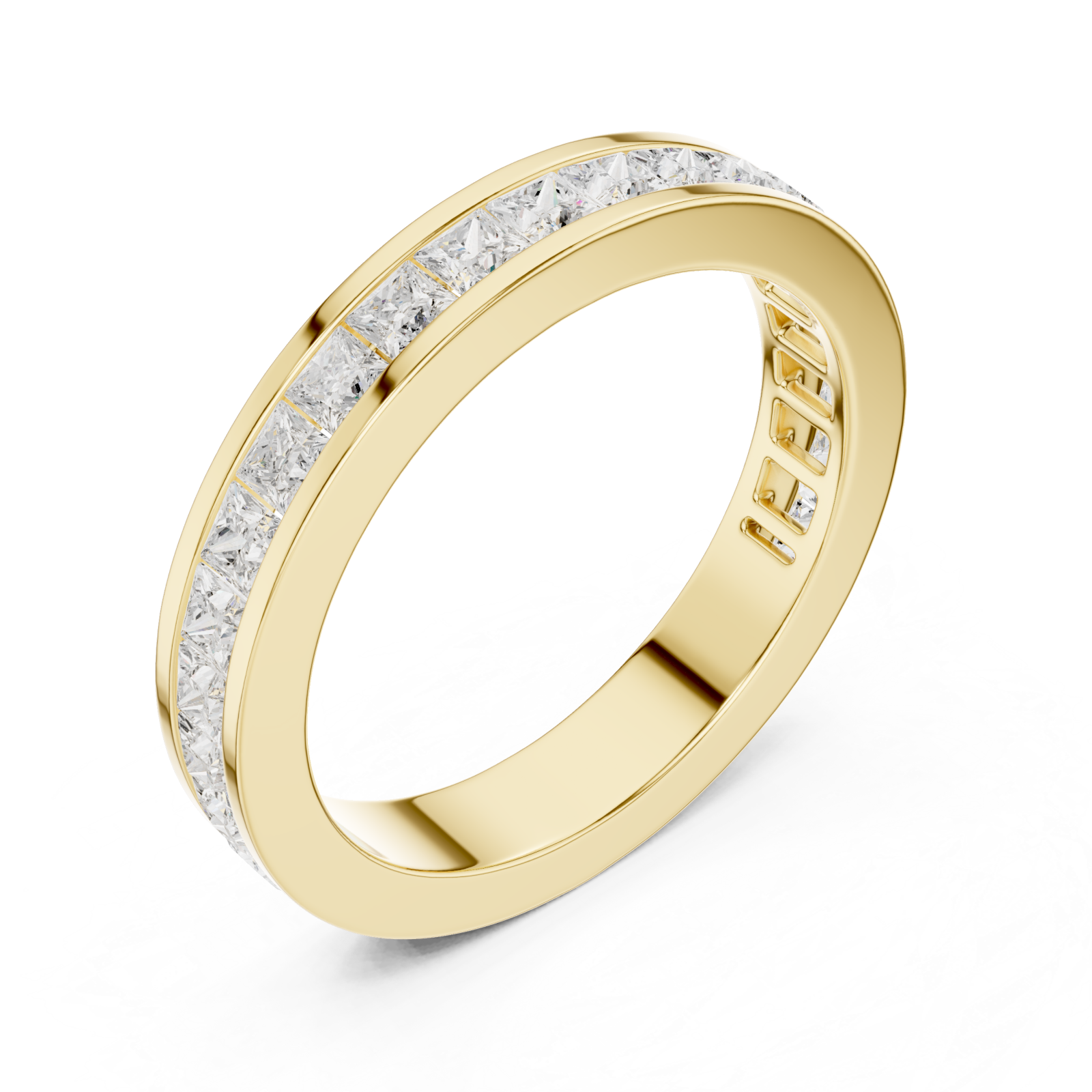 Gold Radiant Promise Eternity Band Ring Right View