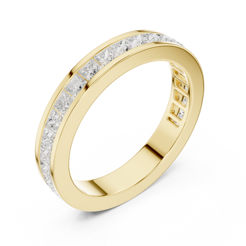 Gold Radiant Promise Eternity Band Ring Right View